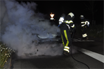 Melding 23.28 Prio 1 Brand Wegvervoer Personenauto Lutkepost Buitenpost